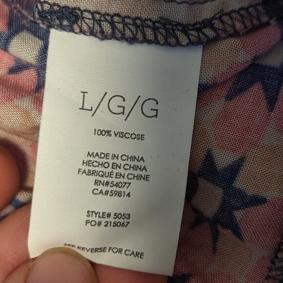 CAbi 5053 Isabel Patchwork Ruffle Skirt Western Boho Floral Tiered Layered Large - Picture 4 of 5